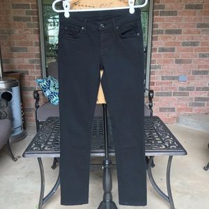 7FAM Roxanne Skinny Straight Jeans Sz 24 Black